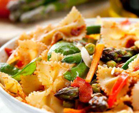 Farfalle with Mushrooms and Spinach